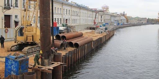 Шпунтовое ограждение из труб